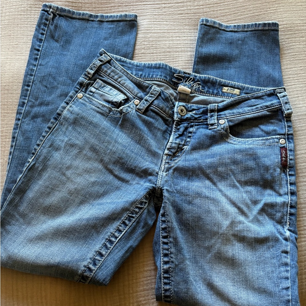 2 Pairs! Silver Jeans Women's Boot Cut Jeans - Dark Blue